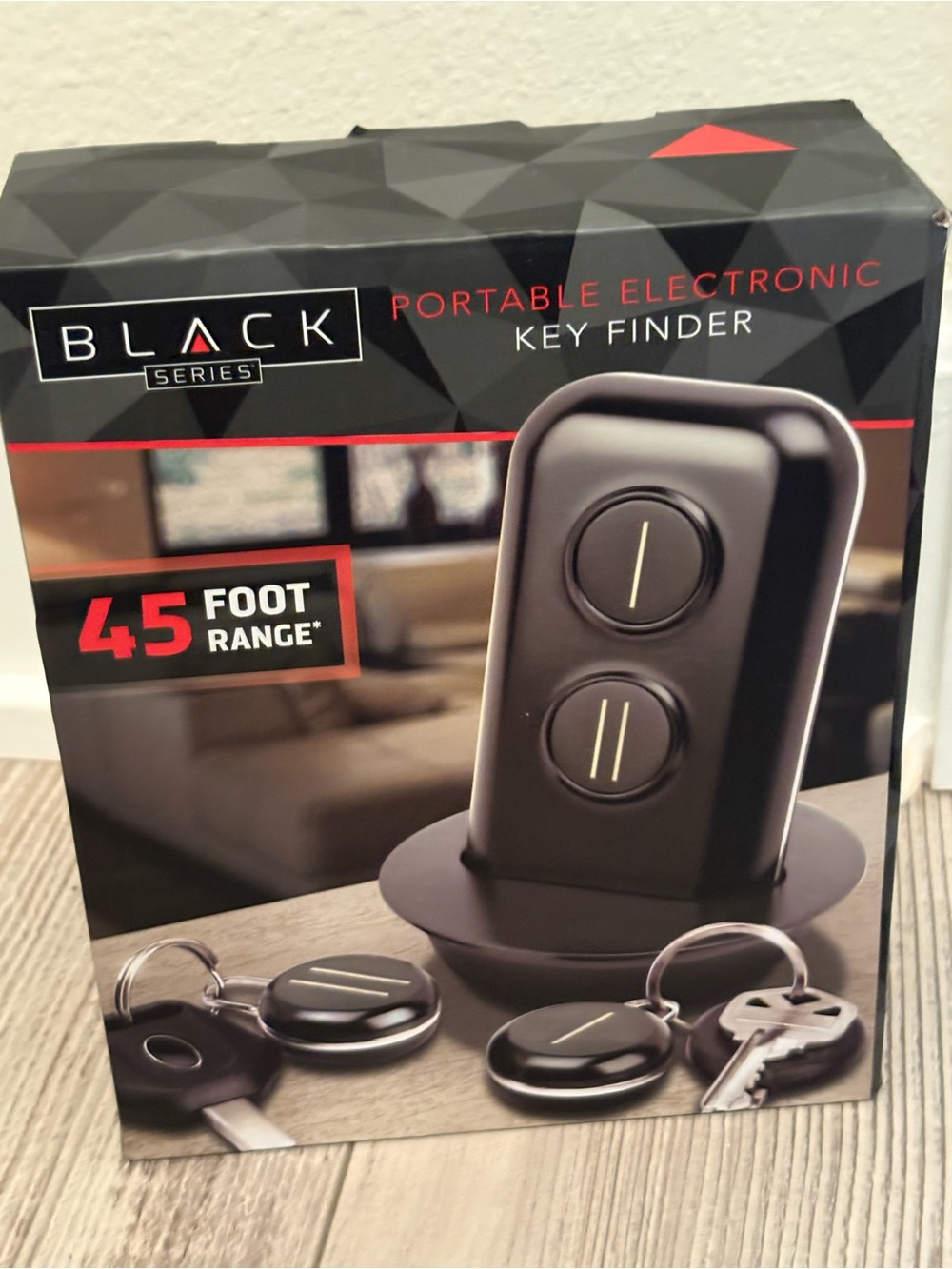 Black Series Portable Electronic Key Finder - Black